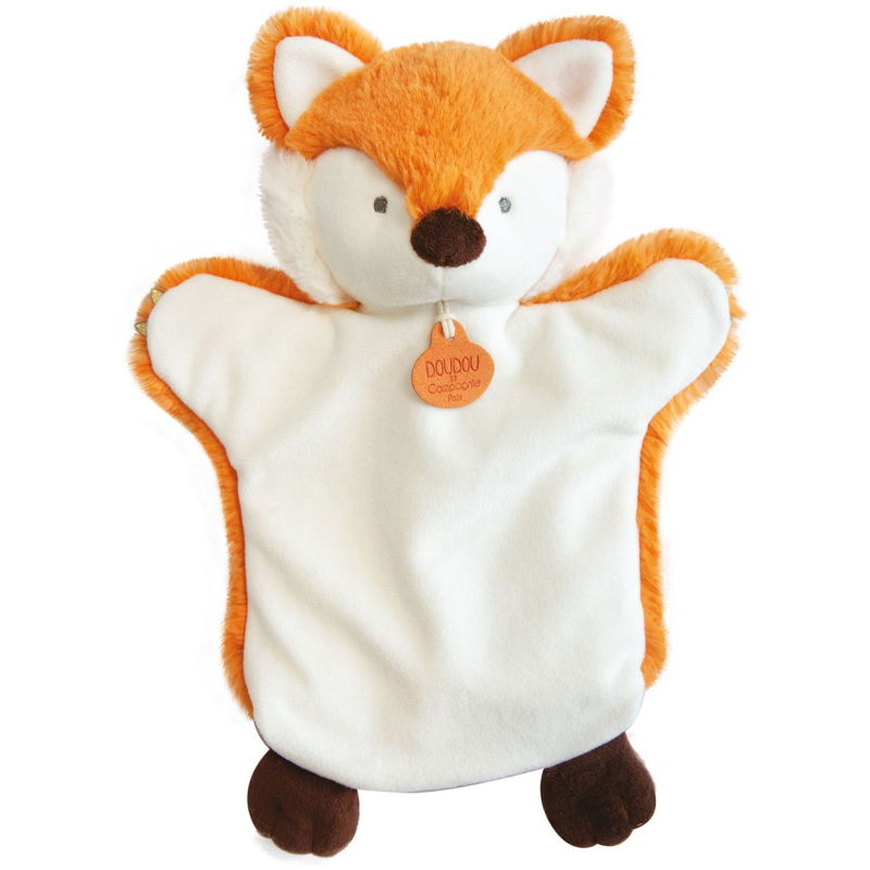  - marionnette renard orange 25 cm 